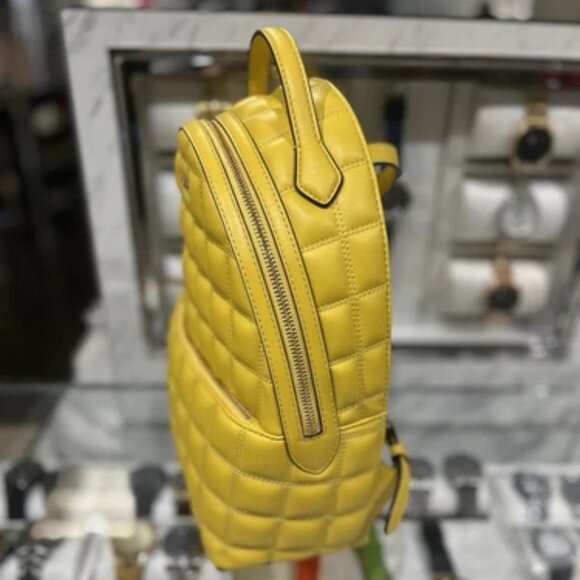 MICHAEL KORS SHEILA MEDIUM BACKPACK QUILTED DAISY YELLOW Vegan leather - Picture 3 of 6